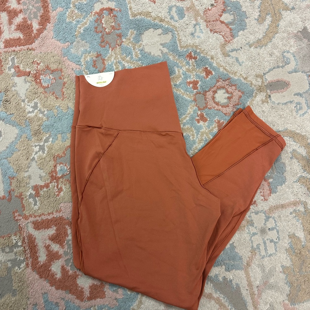 NWT Aerie Terracotta High-Waisted Leggings